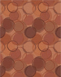 Earthy Abstract Circles Rug - Cutout View