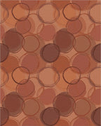 Earthy Abstract Circles Rug - Cutout View