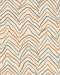 Earthy Abstract Zigzag Lines Rug - Cutout View
