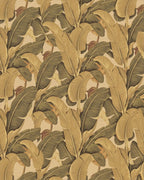 Earthy Banana Leaf Tropical Foliage Rug - Cutout View