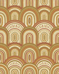 Earthy Boho Rainbow Arch Rug - Cutout View