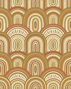 Earthy Boho Rainbow Arch Rug - Cutout View