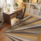 Earthy Burst Abstract Sunbeam Rug Office View
