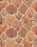 Earthy Coral Branches Repeating Pattern Rug - Cutout View