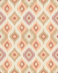 Earthy Diamond Ikat Textile Rug - Cutout View