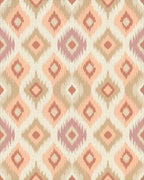Earthy Diamond Ikat Textile Rug - Cutout View