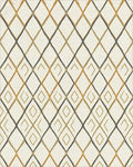 Earthy Diamond Lattice Rug - Cutout View