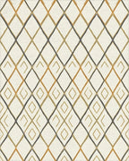 Earthy Diamond Lattice Rug - Cutout View