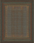 Earthy Dotted Geometric Border Rug - Cutout View