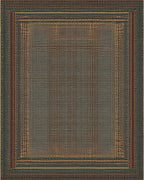 Earthy Dotted Geometric Border Rug - Cutout View