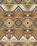 Earthy Earthy Ethnic Diamond Geometric Rug - Cutout View
