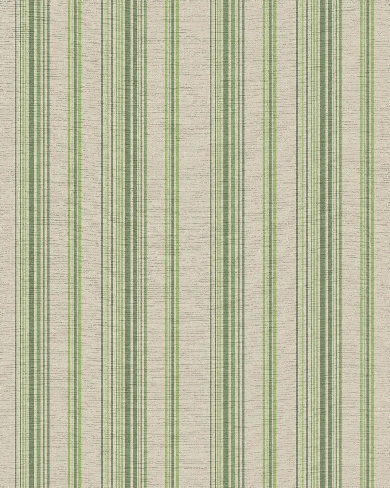 Earthy Green Vertical Stripe Rug - Cutout View