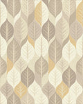 Earthy Leafy Tones Vertical Arrangement Rug - Cutout View