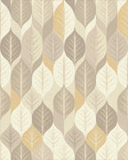 Earthy Leafy Tones Vertical Arrangement Rug - Cutout View