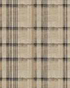Earthy Neutral Plaid Weaver Rug - Cutout View