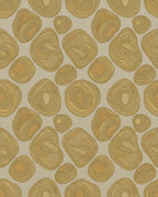 Earthy Ochre Organic Pebble Cluster Rug - Cutout View