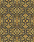 Earthy Serpent Scale Diamond Medallion Rug - Cutout View