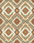 Earthy Southwest Diamond Geometric Rug - Cutout View