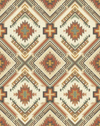 Earthy Southwest Diamond Geometric Rug - Cutout View
