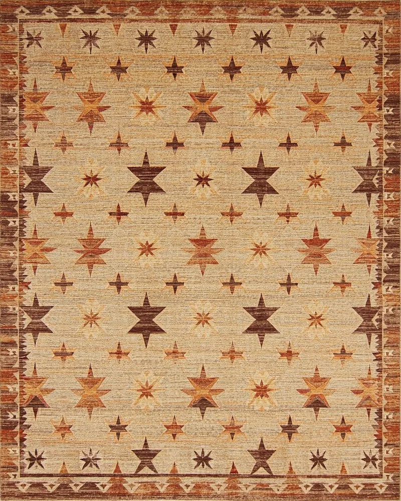 Earthy Star Cluster Field Rug - Cutout View