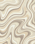 Earthy Swirl Abstract Lines Rug - Cutout View