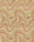Earthy Swirl Flowing Lines Rug - Cutout View