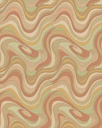 Earthy Swirl Flowing Lines Rug - Cutout View