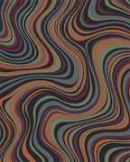 Earthy Swirls Wavy Stripe Rug - Cutout View