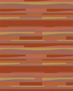 Earthy Terracotta Stripe Abstract Rug - Cutout View