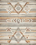 Earthy Tonal Geometric Diamond Rug - Cutout View