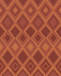 Earthy Tone Geometric Diamond Rug - Cutout View