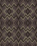 Earthy Tone Geometric Diamond Zigzag Rug - Cutout View