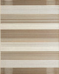 Earthy Tone Horizontal Stripe Dot Rug - Cutout View
