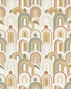 Earthy Tone Rainbow Arch Overlay Rug - Cutout View