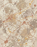 Earthy Tone Splatter Abstract Rug - Cutout View