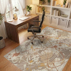 Earthy Tone Splatter Abstract Rug Office View