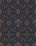 Earthy Tone Thunderbird Geometric Rug - Cutout View