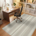 Earthy Tone Vertical Stripe Rug Office View