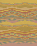 Earthy Toned Wavy Stripe Landscape Rug - Cutout View