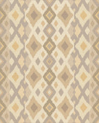 Earthy Tones Diamond Ikat Rug - Cutout View