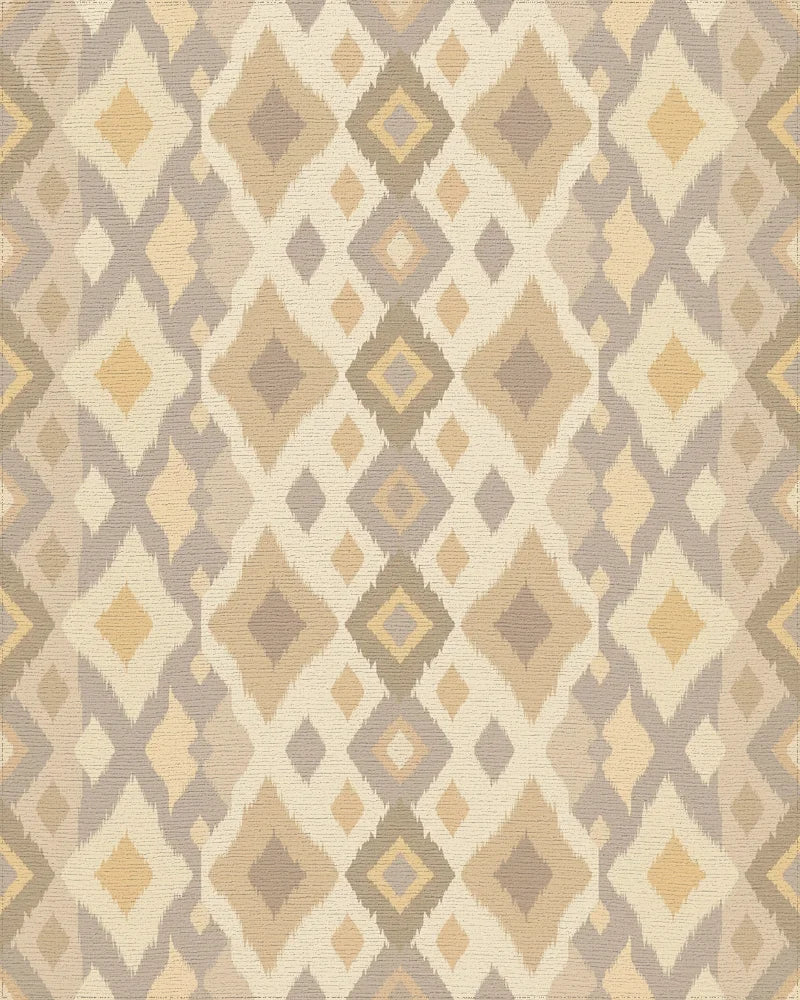 Earthy Tones Diamond Ikat Rug - Cutout View