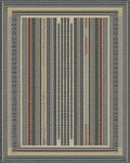 Earthy Tones Striped Medley Rug - Cutout View