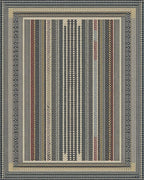 Earthy Tones Striped Medley Rug - Cutout View