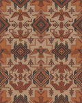 Earthy Tones Thunderbird Geometric Rug - Cutout View