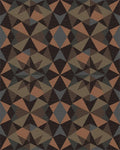 Earthy Warm Geometric Starburst Rug - Cutout View