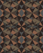 Earthy Warm Geometric Starburst Rug - Cutout View