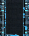 Electric Blue Circuit Board Lines Rug - Cutout View