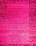 Electric Pink Animal Stripe Collage Rug - Cutout View
