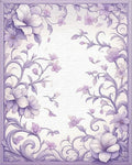 Elegant Floral Swirls and Petals Design Rug - Cutout View