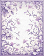 Elegant Floral Swirls and Petals Design Rug - Cutout View